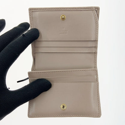 Gucci Ggmarmont Coin & Billfold Card Case Bifold Short Wallet 466492 Light