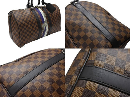 Louis Vuitton Boston Bag Keepall Bandouliere 45 Chapman Brazza Damier Canvas — view 4