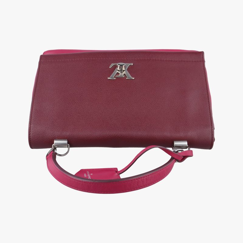 Louis Vuitton Lock Me II Pink And Wine Redleather Du4165