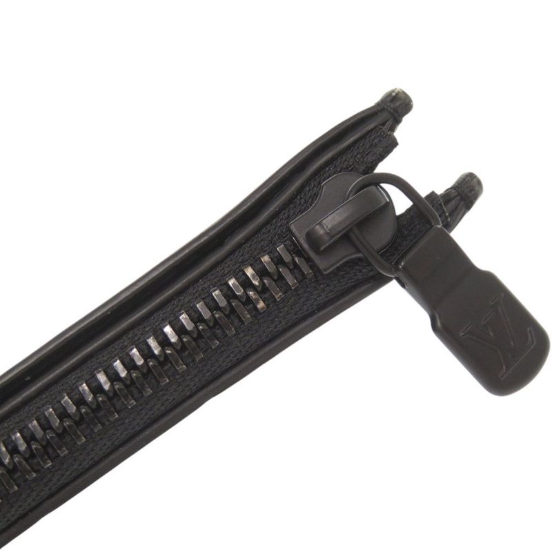 Louis Vuitton Coin Card Holder Monogram Shadow M82245 IC Chip Black Coin Case