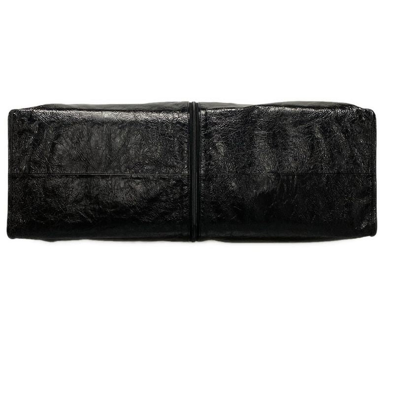Balenciaga Tote Bag Shopper Garment Tote Bag 811607 Black Crinkled Lambskin