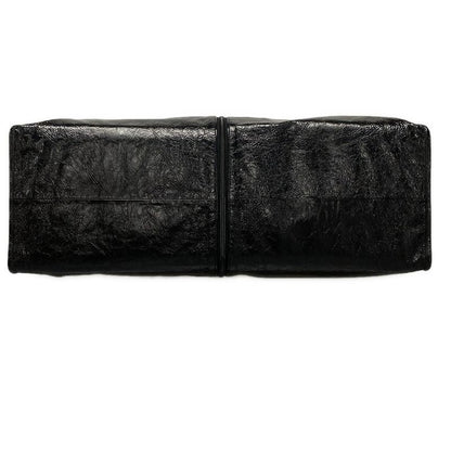 Balenciaga Tote Bag Shopper Garment Tote Bag 811607 Black Crinkled Lambskin