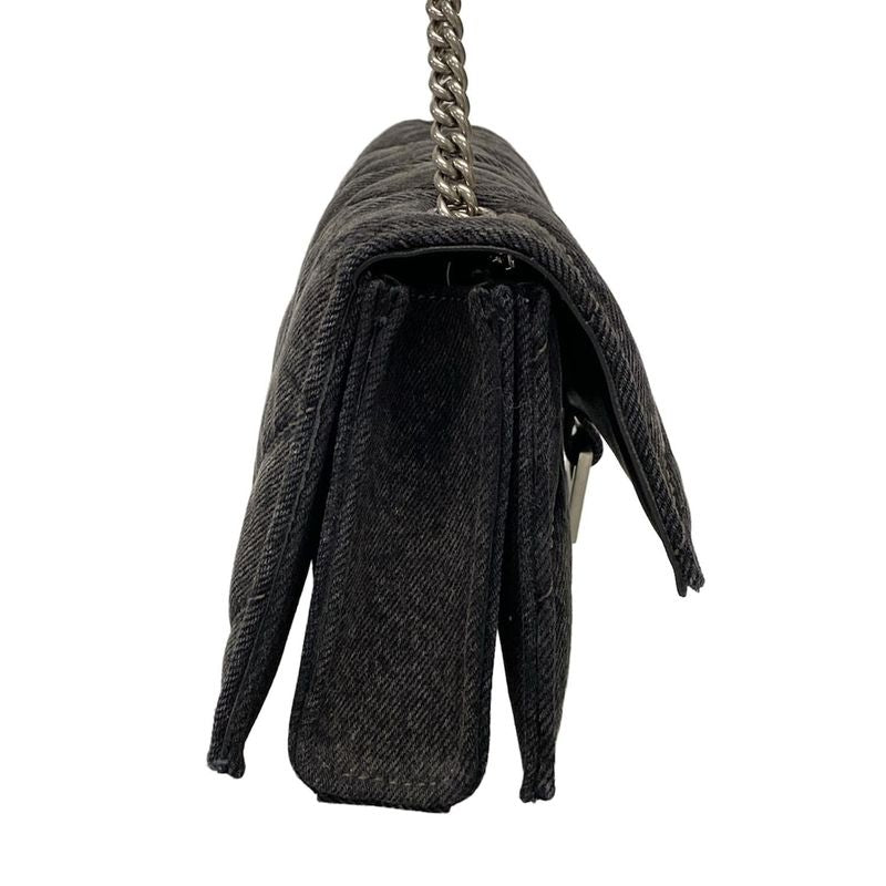 Balenciaga Shoulder Bag Crash 736016 Black Chain Shoulder/quilted