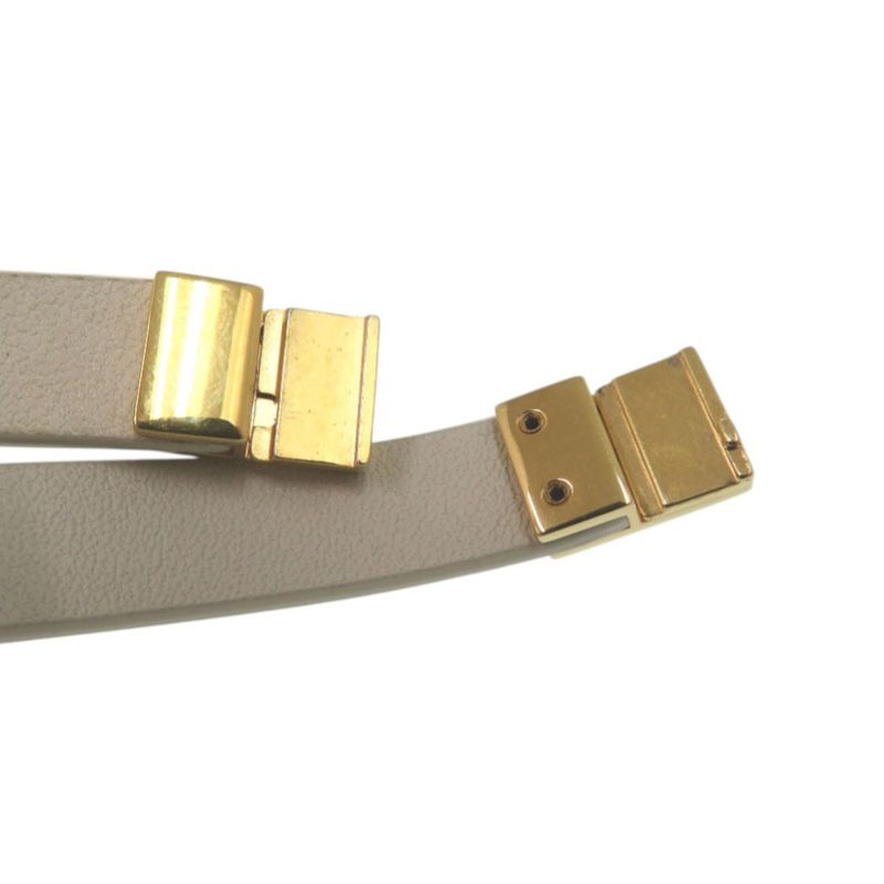 Yves Saint Laurent Opium Double Loop Bracelet 646558 Leather White 0736 YVES