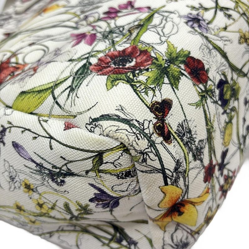 Gucci Flora 282439 Ivory X Red X Multi Floral Leather