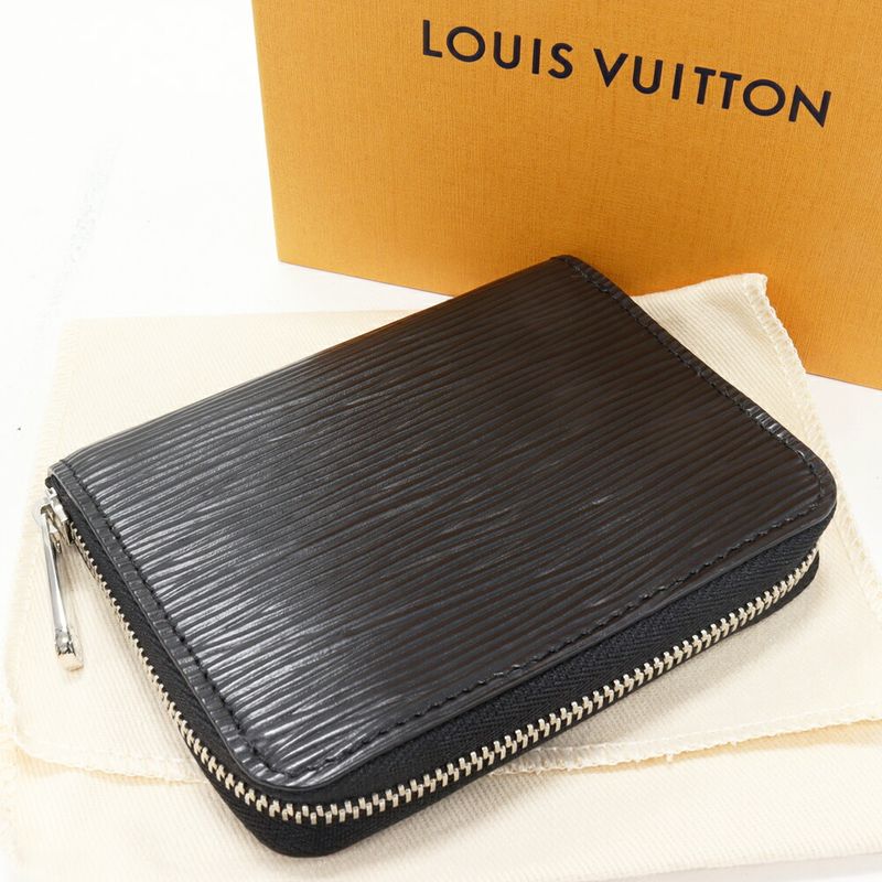 Louis Vuitton Coin Case Epi Noir Black Sippy Coin Purse M60152