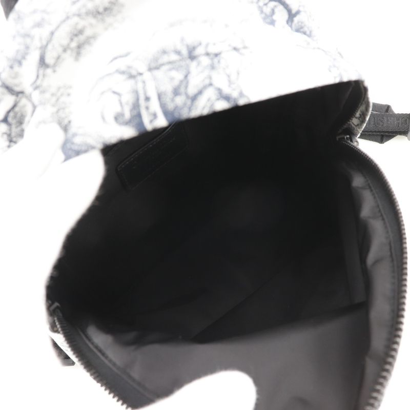 Dior Christian Dior Small Backpack Toile De Jouy M6108sntj Nylon Black/white