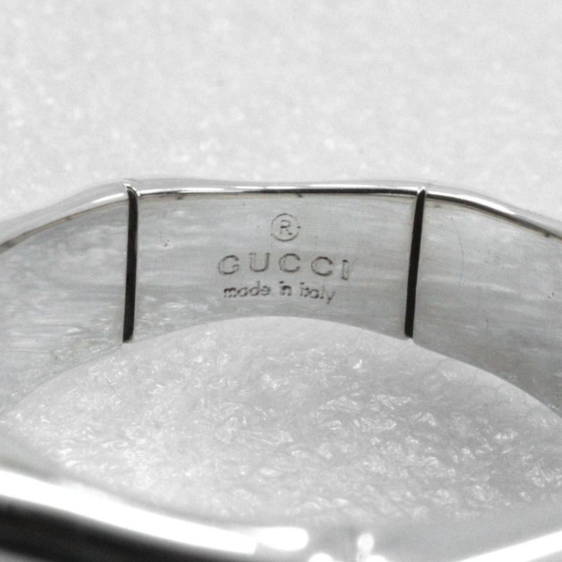 Gucci Bamboo Ring Silver 925 Size 6.5 Ladies 4.3g Ring