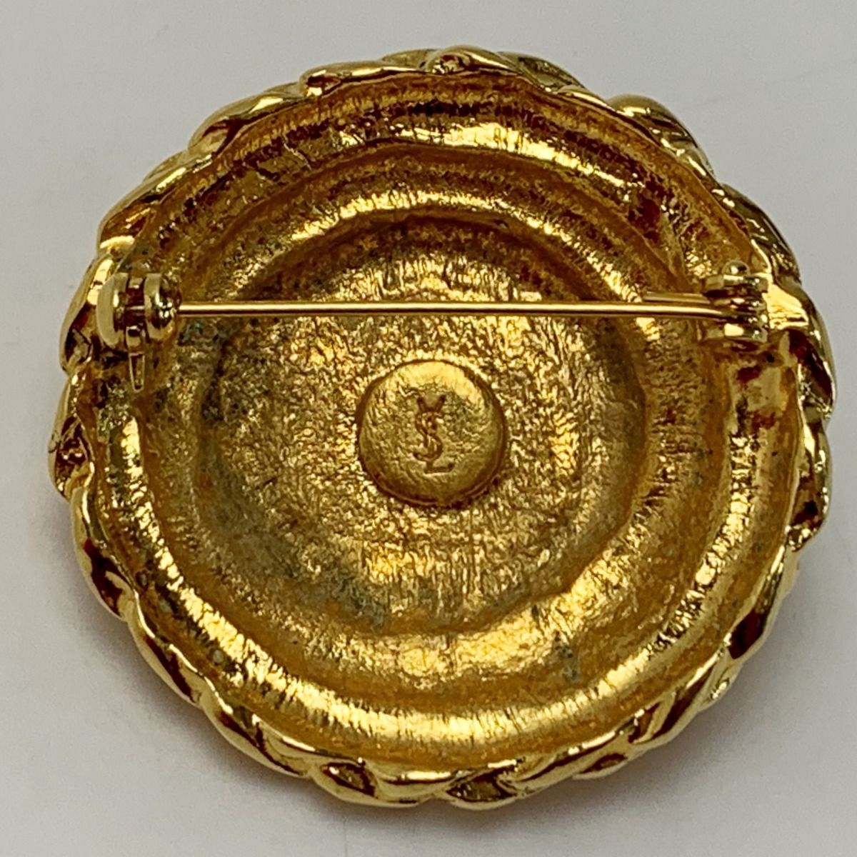 Yves Saint Laurent Pearl Gold Brooch Ladies