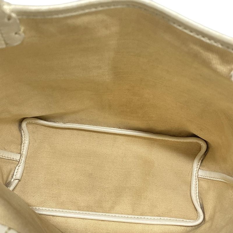 Goyard Tote Bag Saint Louis Junior White Marquise Leather