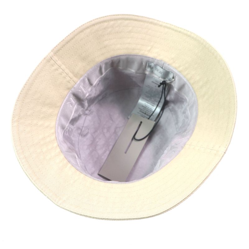  DIOR Homme 293c906i5641 100% Cotton DIOR Logo Embroidered Bucket Hat Beige S