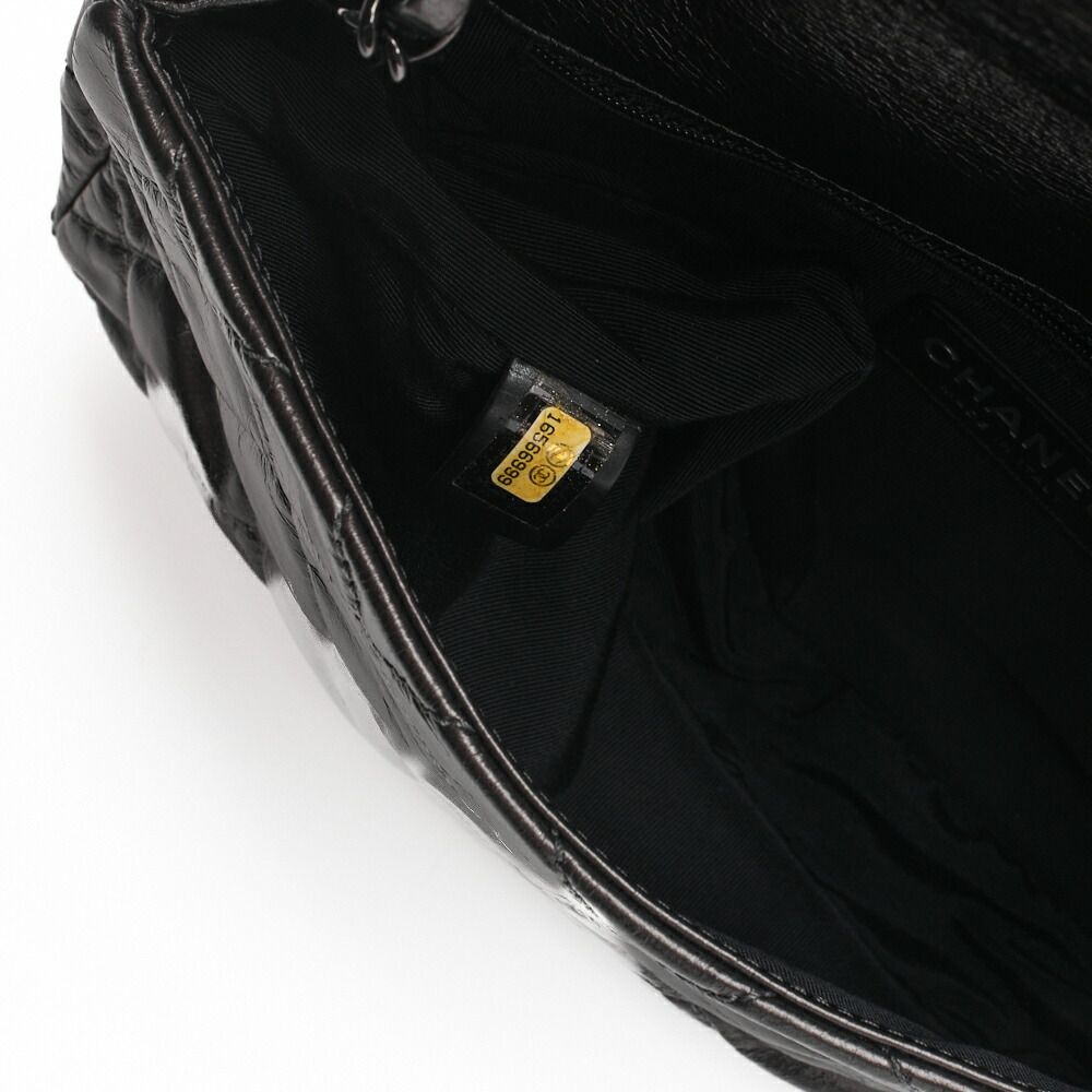 Chanel Matelasse Luxury Chain Shoulder Bag Vintage Calf Black With Black