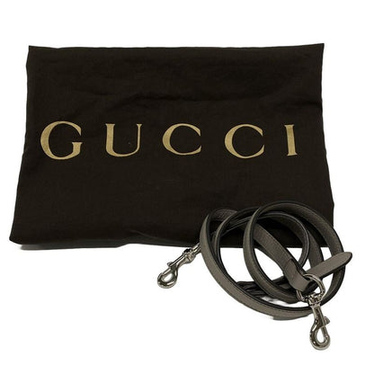 Gucci Handbag Bamboo Daily 370830 Gray Leather