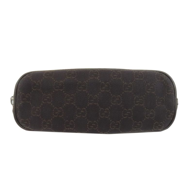 Gucci 07198 GG Pattern Accessory Pouch Handbag Canvas Women