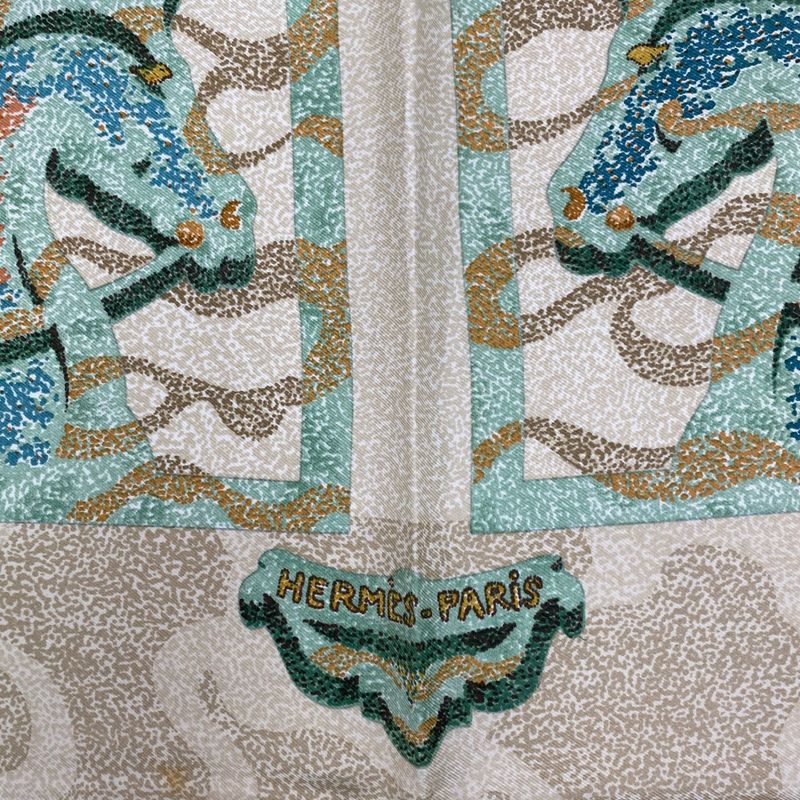 Hermes Carre 90 100% Silk Scarf Peintre DU Cheval Painter Of Horses Blawan