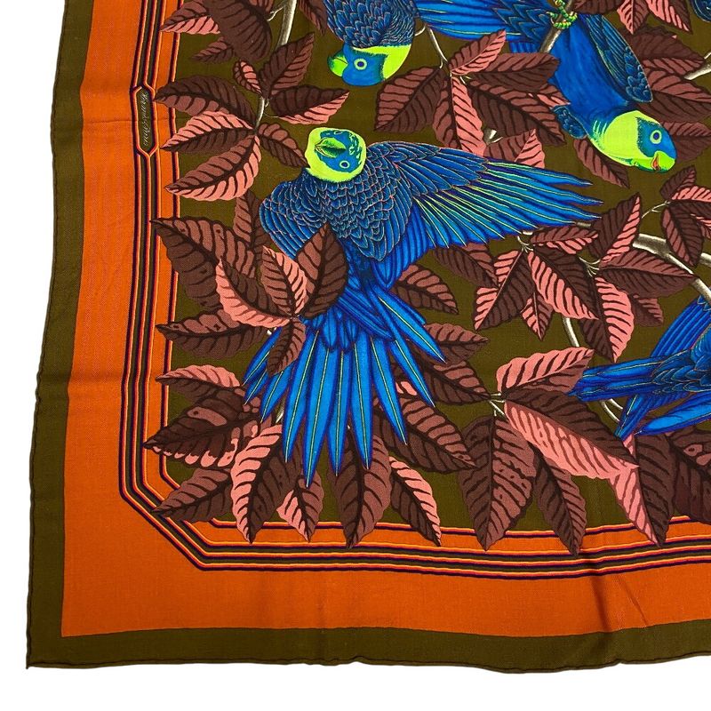 Hermes Carrégien 90 Les Perroquets Parrot Scarf Bag Brand Bag Handle Cover