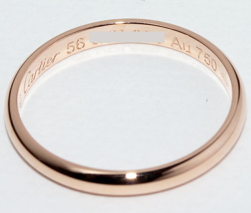 Cartier Ring 18K Pink Gold Classic Wedding Ring 1895 Wedding Ring Width 25mm