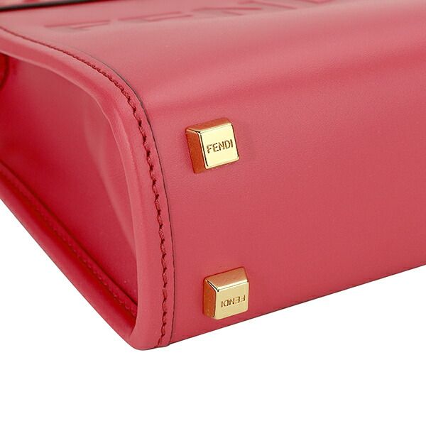 Fendi Shoulder Bag Mini Sunshine Shopper Pink