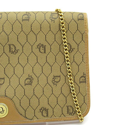 Dior Honeycomb Chain Shoulder Bag PVC Leather Women's Shoulder Bag Brown