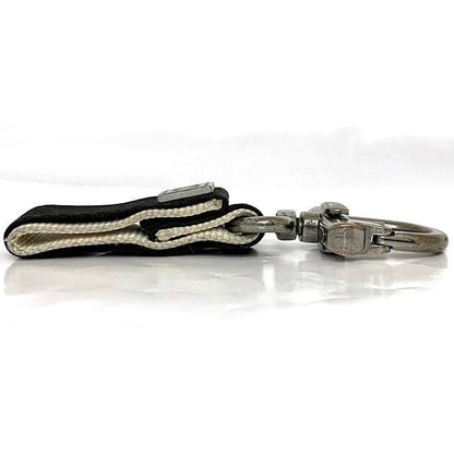 Chanel Key Ring Black Gray Silver