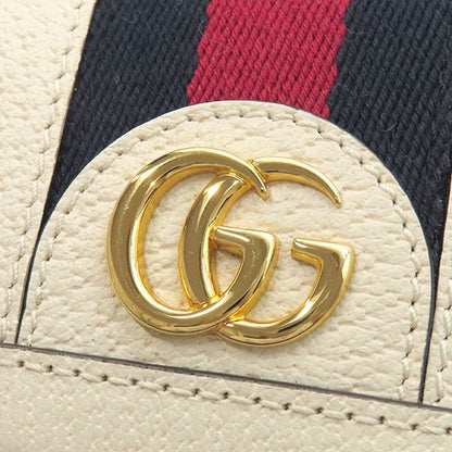 Gucci Long Wallet GG Continental Wallet Leather White Gold Hardware White