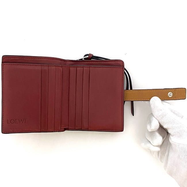 Loewe Bifold Wallet Brown Anagram C660z41x01 Excellent Condition