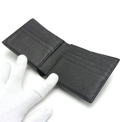 Fendi BAG BUGS Bag Bugs Wallet 7m0169 Bifold Wallet Leather X Studded Black