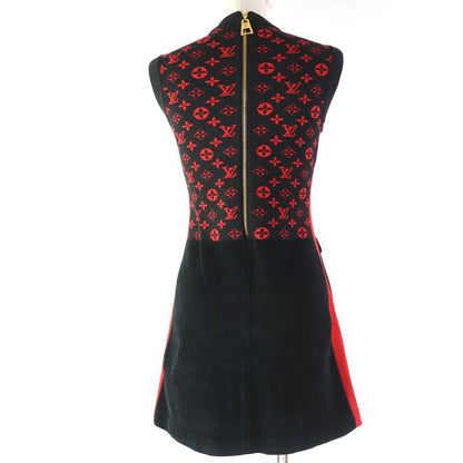 Louis Vuitton 20AW Jacquard Sleeveless Mini Dress In Monogram Dress Black Red