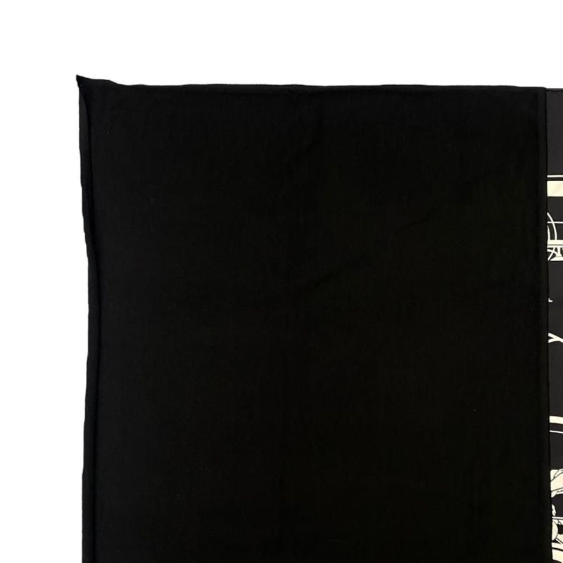 Hermes Scarf Carré H Hybrid 90 Ex-Libris Ecru Noir Black Hybride Ex-Libris