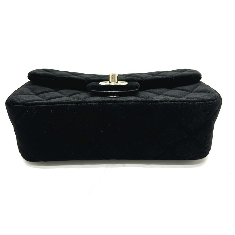 Chanel Shoulder Bag Mini Matelasse 20 As1787 Velour Black