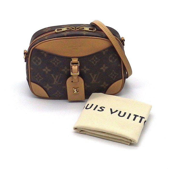 Louis Vuitton Shoulder Bag Deauville MINI M45528 Monogram Canvas Beige Leather