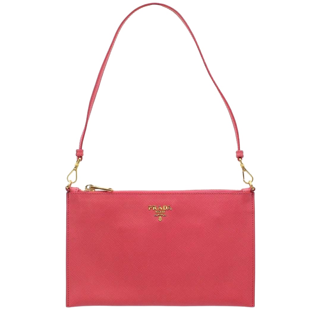 Unused Prada Sapphire Shoulder Bag Pouch Clutch