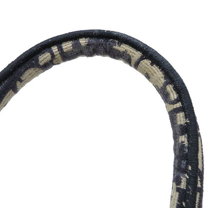 Christian Dior Tote Bag Book Tote Small Canvas Navy Blue Oblique Embroidery