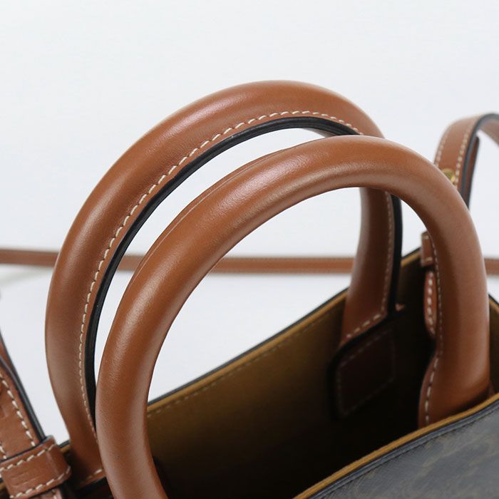 Celine Mini Vertical Cabas Triomphe Canvas 194372bzk.04lu Tote Bag PVC Ladies