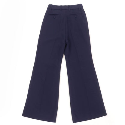 Gucci 624955 Center Press Wide Pants With Logo Patch Navy 36 Made In Italy