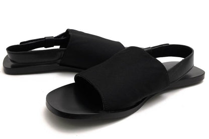 Gucci Sandals Shoes Men Nylon Leather Genuine Black 116 1092 Sandalo Tessuto