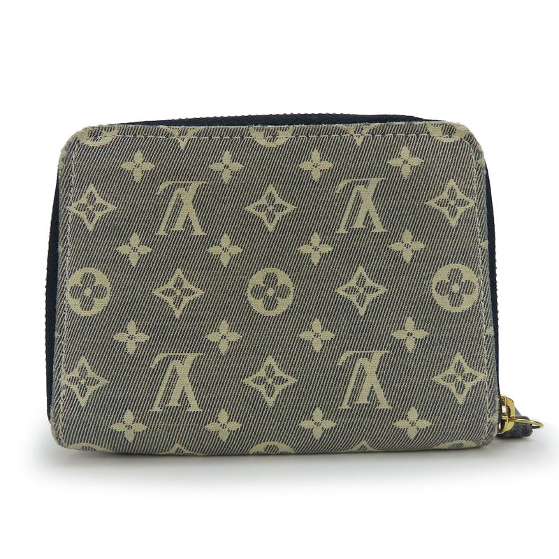 Louis Vuitton Coin Case Coin Purse M63004 Monogram Idylle Ankle Navy Gold