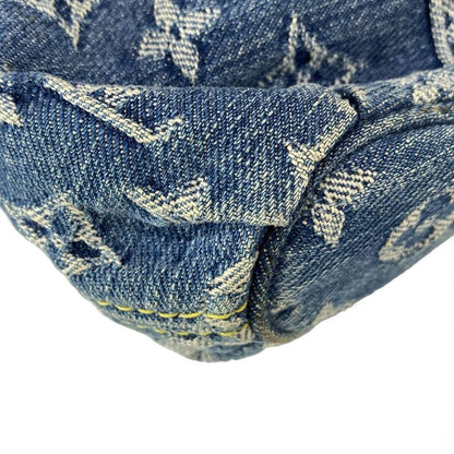 Louis Vuitton Shoulder Bag Monogram Denim Mini Pleated M95050 Blue Cotton