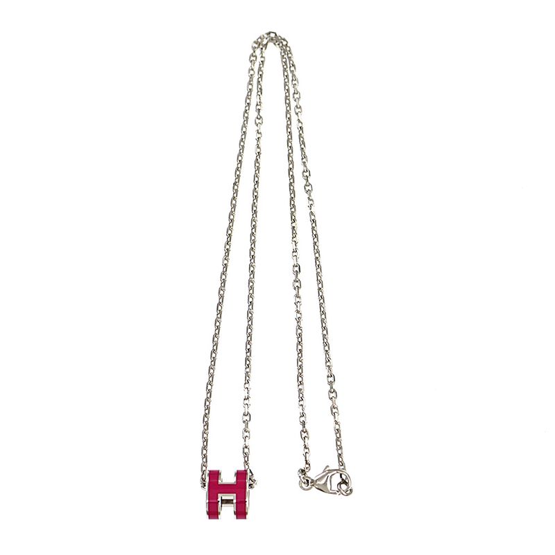 Hermes Necklace Pop Ash Mini Pendant Le Jugalante Silver Color Accessori