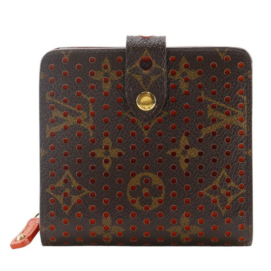 Louis Vuitton Compact Zip Perforated M95189 Monogram Perfot Orange Mi0046