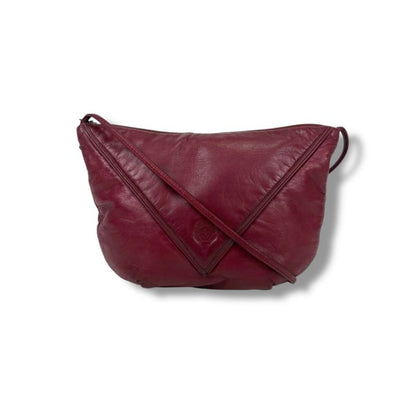 Loewe Mini Shoulder Bag Pochette Anagram Logo Red Bordeaux Nappaleather