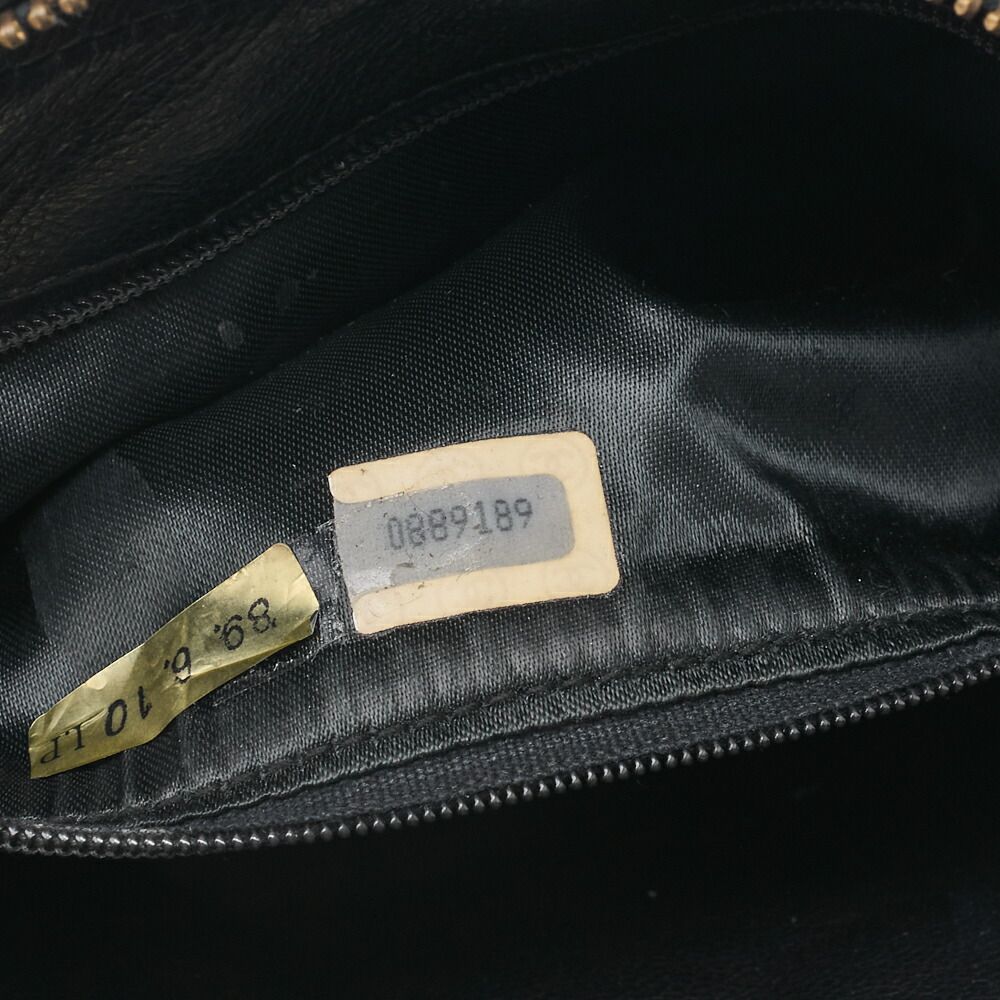 Chanel Matelasse Coco Mark Fringe Chain Shoulder Lambskin Black With Gold