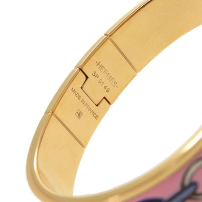 Hermes Charnière PM Bangle Metal Pink Gold Bracelet 0177 Hermes