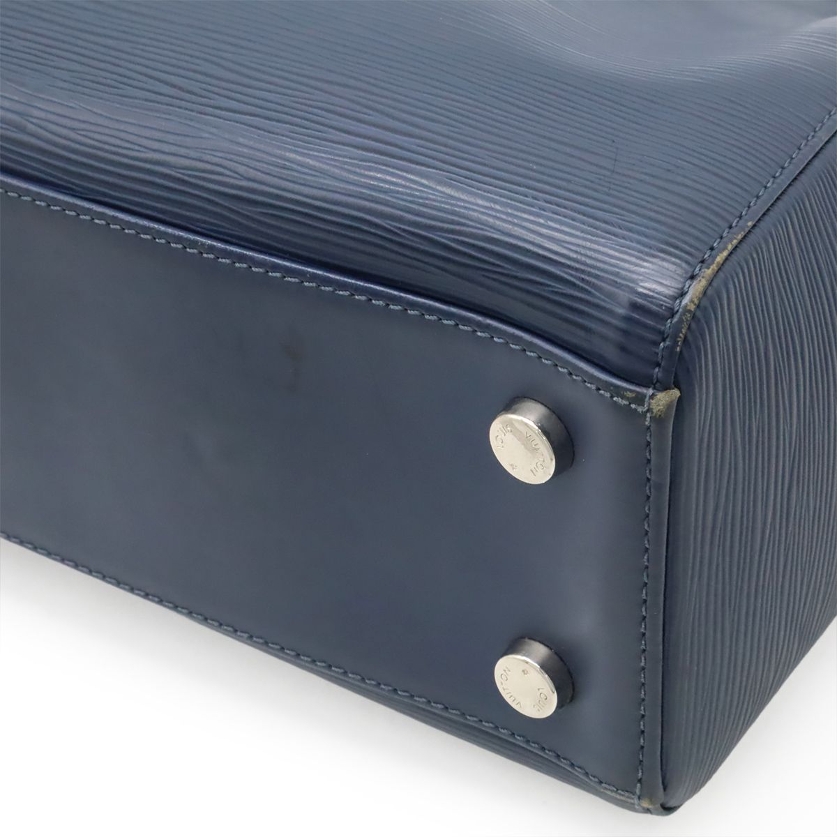 Louis Vuitton Epi Blair MM Handbag Tote Bag 2WAY Shoulder Bag Andigo Blue Navy