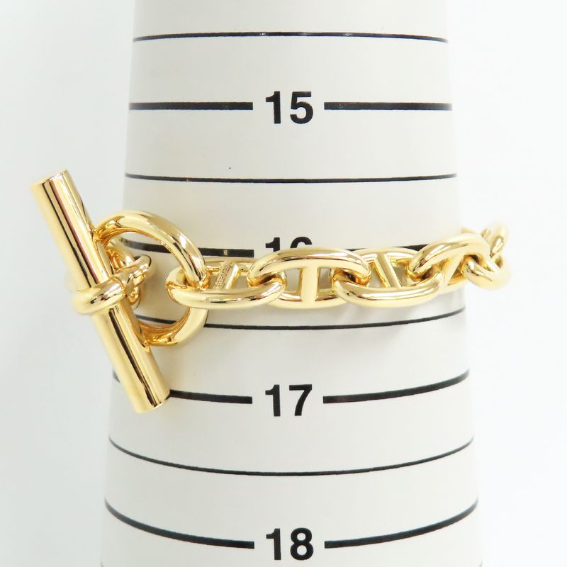 Hermes Bracelet Chaine D'ancre MM 15 Frames 750yg Yellow Gold 15 Links
