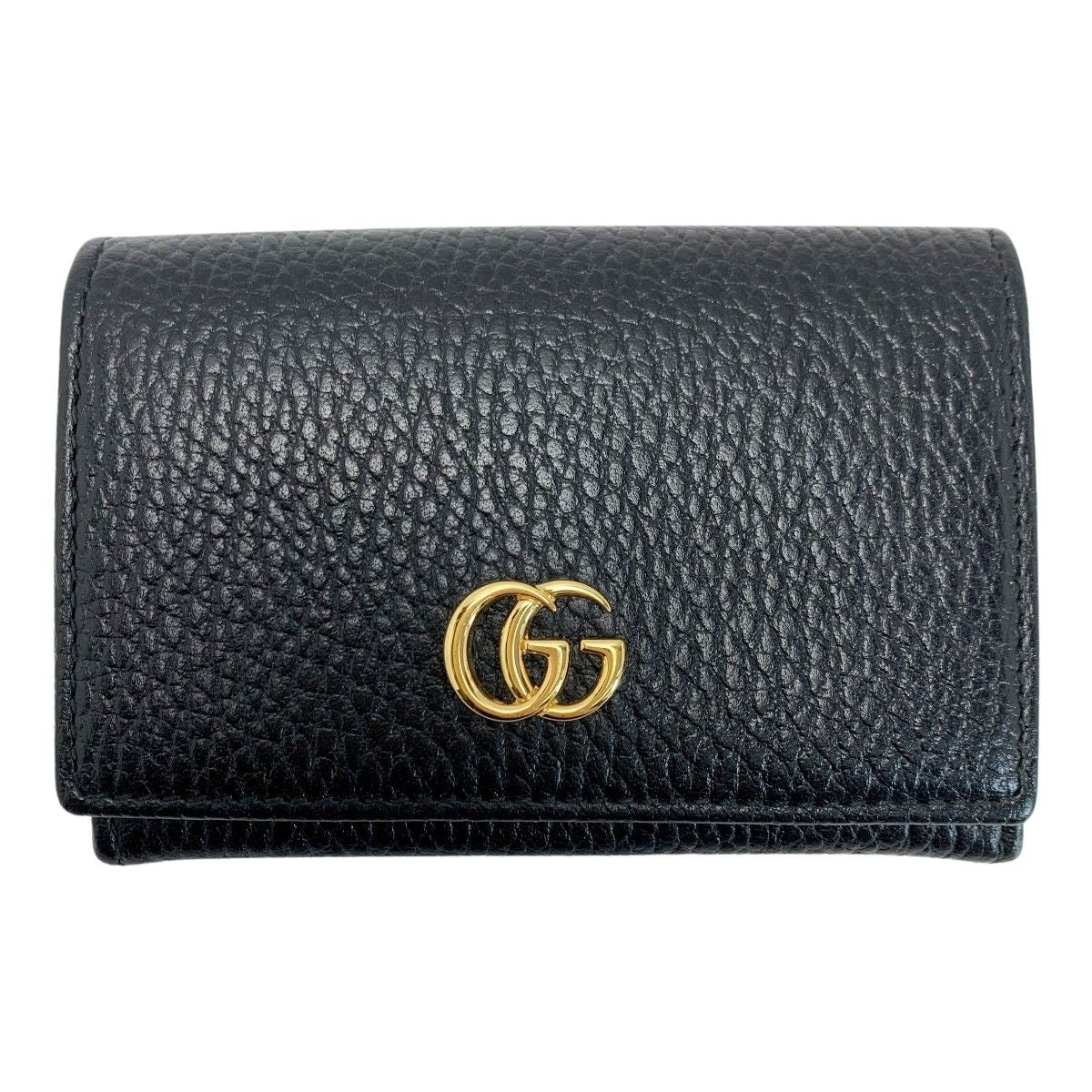 Gucci Leather GG Amarant 739525 Black Card Case with Bag