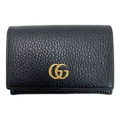 Gucci Leather GG Amarant 739525 Black Card Case with Bag