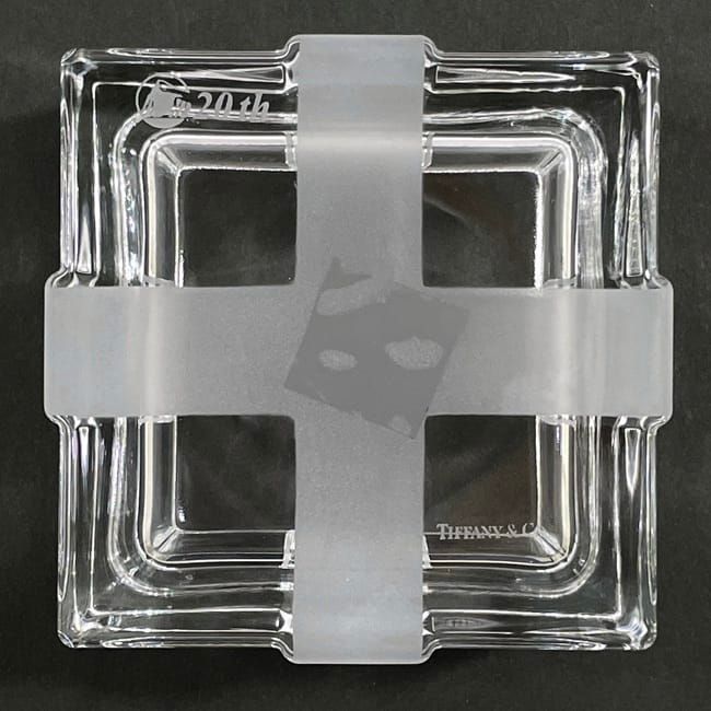 Tiffany & Co Box Clear Bow Never Used Excellent Condition Ribbon Crystal Glass