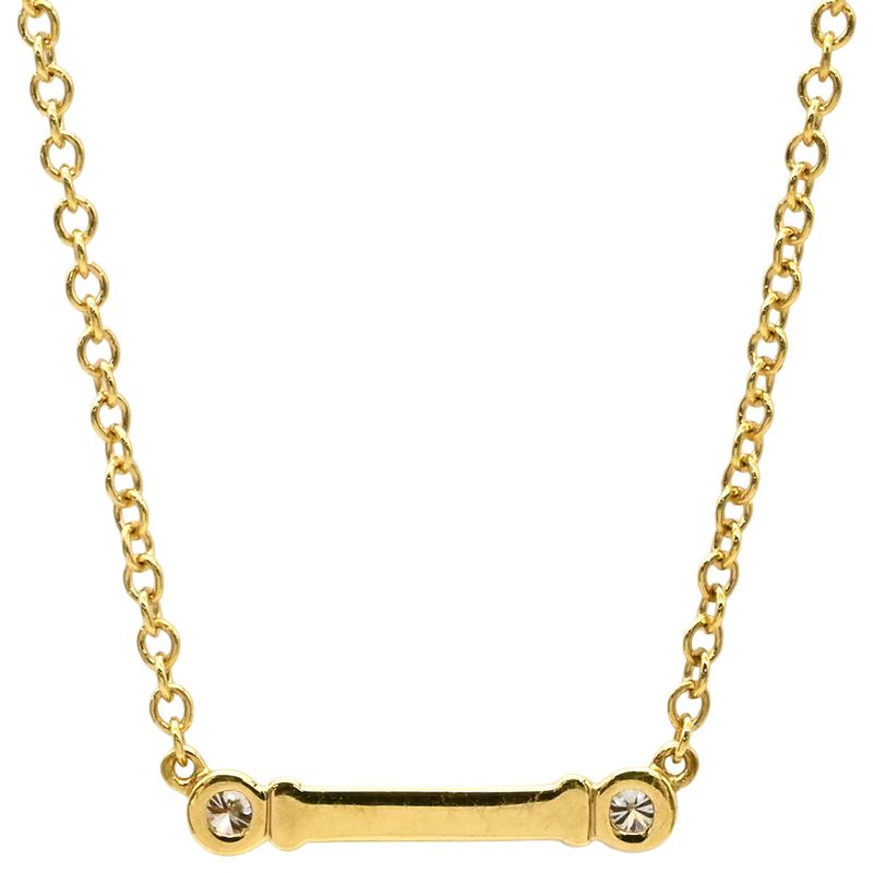 Tiffany & Co Tiffany & Co Necklace Fleur de Lis Stem 18k Yellow Gold Diamond