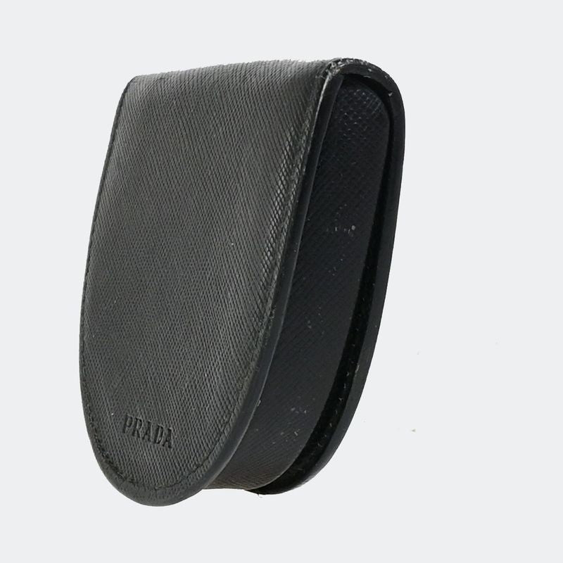 Prada Coin Case Coin Case Logo Leather Black 01bs117